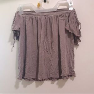 Off the shoulder pink top